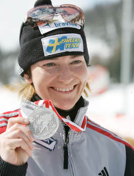 Anna Carin Olofsson, Sverige med sin silvermedalj (silver)