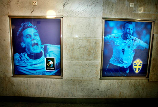 Reklam affischer med Fredrik Ljungberg och Markus Rosenberg