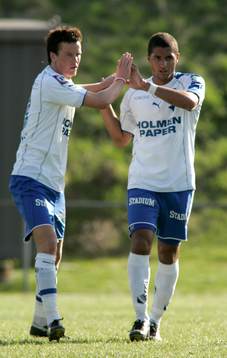  Bruno Santos och Dago Funes, Norrköping, jubel.