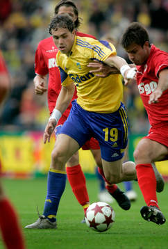  Johan Elmander, Bröndby, vann danska ligan.
