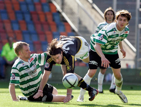  Andreas Eriksson, AIK och Martin Andersson och Damir Foric, Västerås.