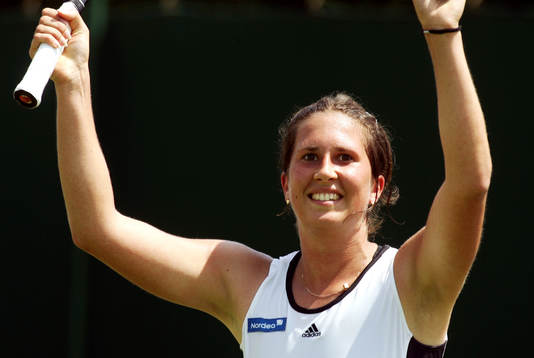 Tennis. Wimbledon. Sofia Arvidsson, Sverige, jubel