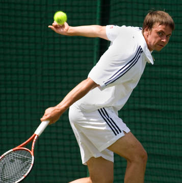 Tennis. Wimbledon. Robin Söderling i matchen mot Andreev