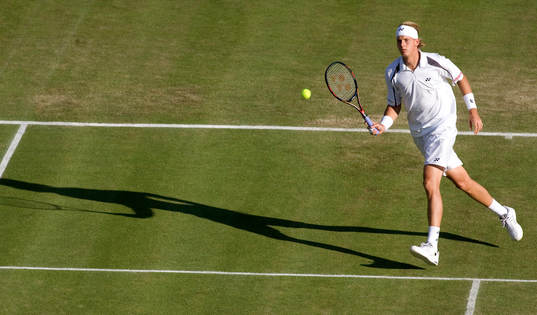 Tennis. Wimbledon. Joachim Pim-Pim Johansson klar för