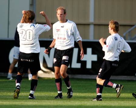  IFK Malmö - Kristianstad:  Peter Martinsson,  jubel, Ola Otfors och Fredrik Andersson.