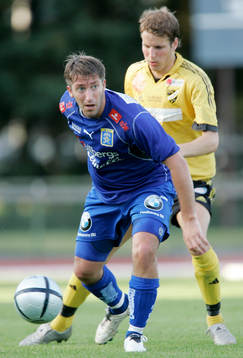 Mattias Eriksson, Ängelholm, jagas av Mikael Dahlgren