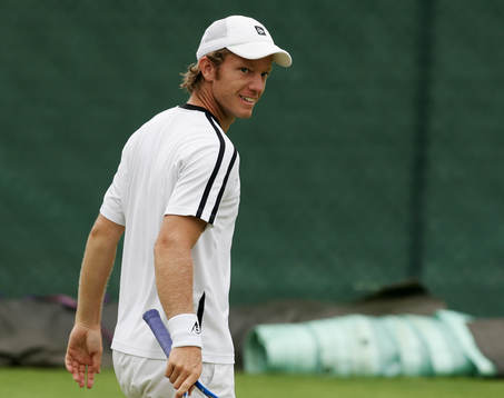 Tennis. Wimbledon. Thomas Johansson glad och avslappad på