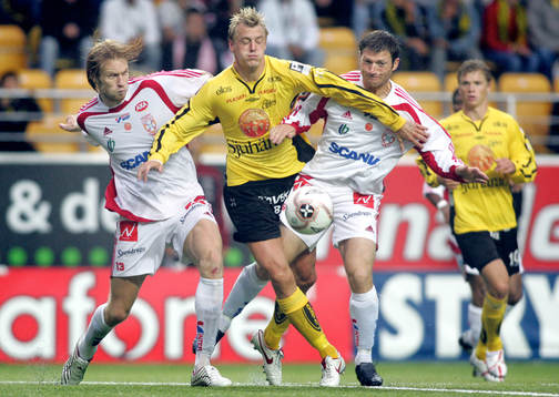 Mathias Svensson,  Kaspars Gorkss och Johan Ländin