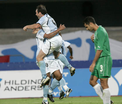  Hans Mattisson och Afonso Alves, jubel.