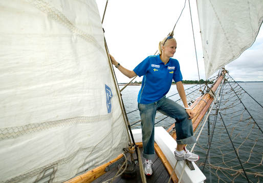 Carolina Klüft, ombord på segelfartyget Linden