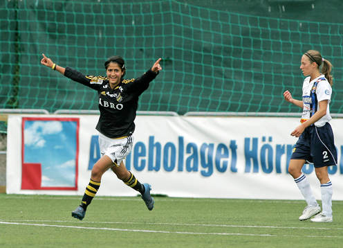  Nazanin Vaseghpanah, AIK, jubel efter kvittering 1-1.   