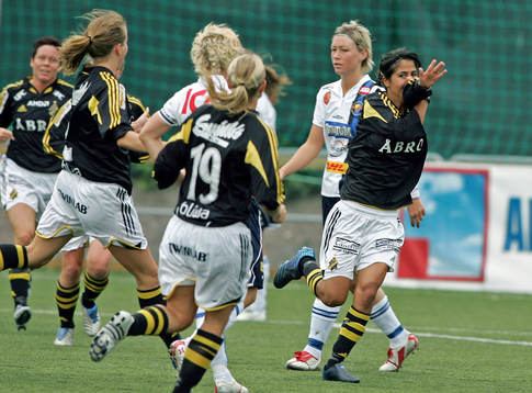  Nazanin Vaseghpanah, AIK, jubel efter kvittering 1-1.   