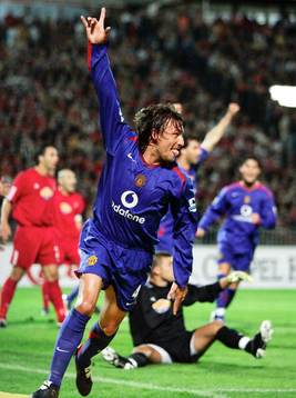  Gabriel Heinze, Manchester United, jubel.