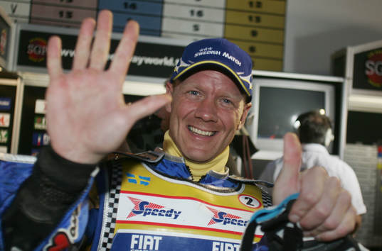 Speedway. VM. Tony Rickardsson jublar sedan han blivit