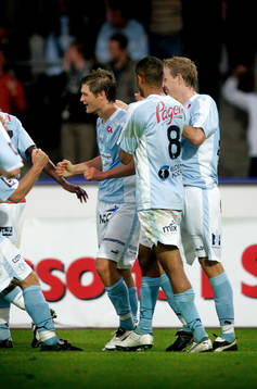  Glenn Holgersson, Malmö, jubel efter 6-2 målet.