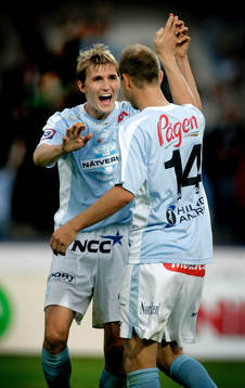  Jon Inge Höiland och Peter Abelsson, Malmö, jubel.