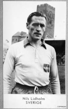 Fotboll, VM, 1958, Souvenir. Nils Liedholm