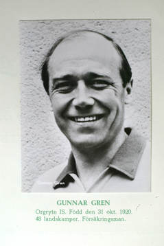 Fotboll, VM, 1958, Souvenir. Gunnar Gren