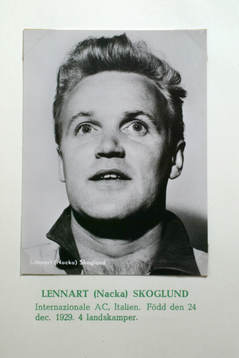 Fotboll, VM, 1958, Souvenir. Lennart Nacka Skoglund