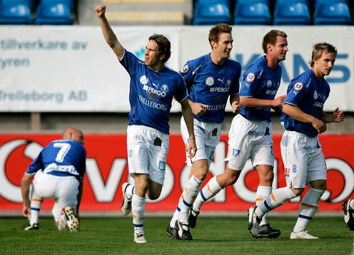  Patrik Redo, jubel i Trelleborg.