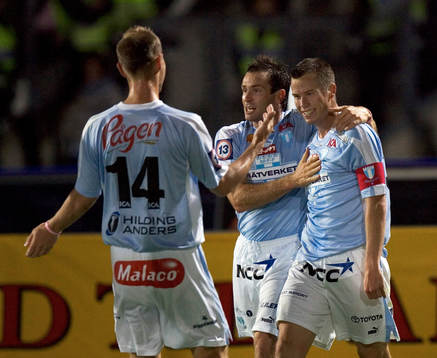  Hans Mattisson, Daniel Andersson och Jon Inge Höiland, Malmö (Jubel)