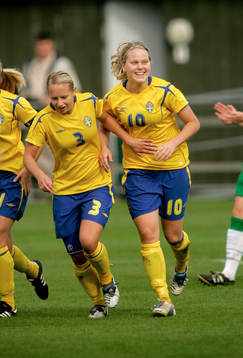 Michelle Lilja och Lisa Dahlkvist, Sverige, jubel