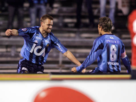 Mattias Jonson och Tobias Hysén, Djurgården, jubel