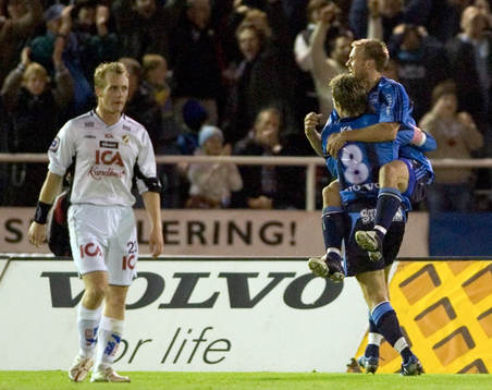 Tobias Hysén och Mattias Jonson, Djurgården, jubel