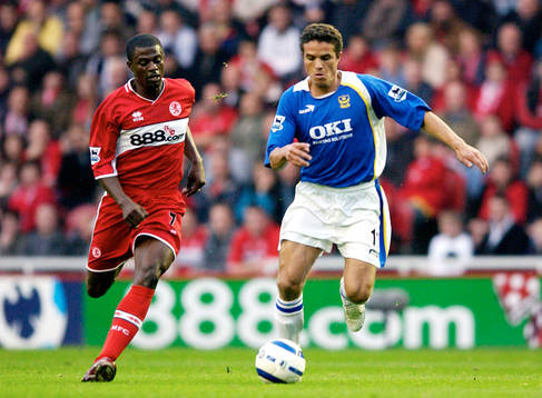 Laurent Robert, Portsmouth och George Boateng, Middlesbrough