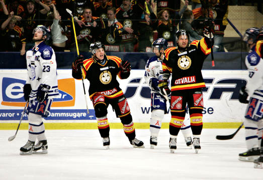 0-1 Mikael Wahlberg, Brynäs, jubel.