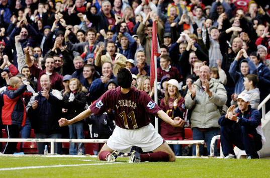  Robin Van Persie, Arsenal, jubel.