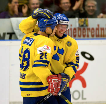 Marcus Ragnarsson och Mika Hannula, Sverige, jubel