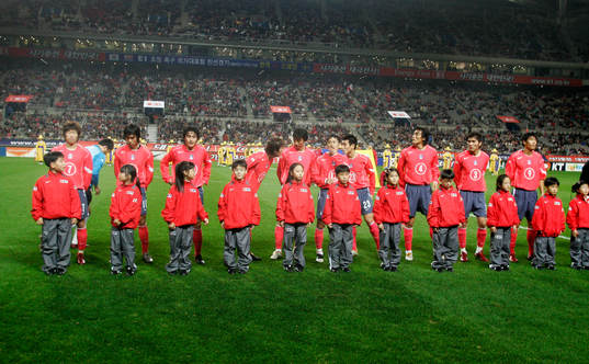 Laguppställning lagbild Sydkorea