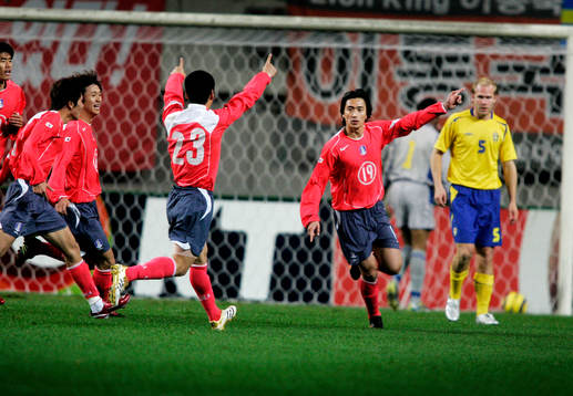 Jung Hwan Ahn, (19), Sydkorea, jubel