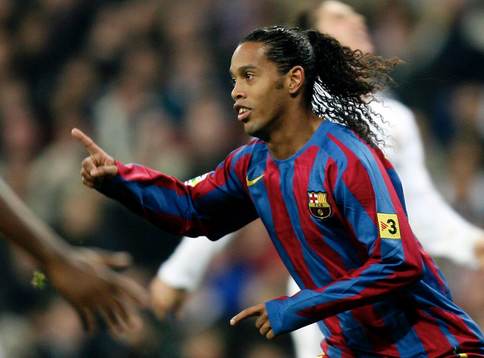  Ronaldinho, Barcelona, jubel.