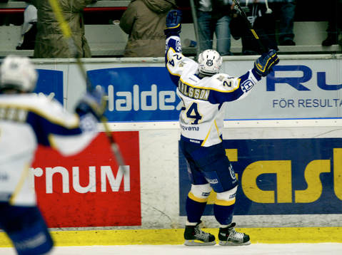 3-2 efter förlängning av Andreas Karlsson, jubel