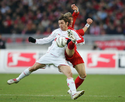  Christian Tiffert och Bastian Schweinsteiger.