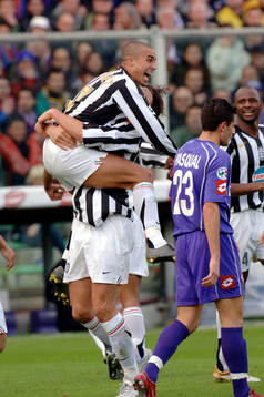  Trezeguet och Zlatan Ibrahimovic, Juventus, jubel.