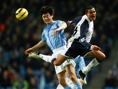  Jermaine Jenas, Tottenham och Sun Jihai, Manchester city. 