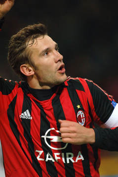  Andrei Shevchenko, Milan, jubel.