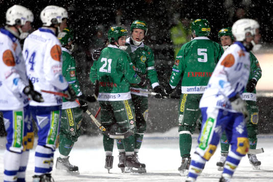  David Karlsson, Hammarby och Stefan Erixon jubel.