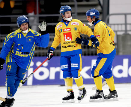  Henrik Hagberg och Andreas Westh, Sverige, jubel
