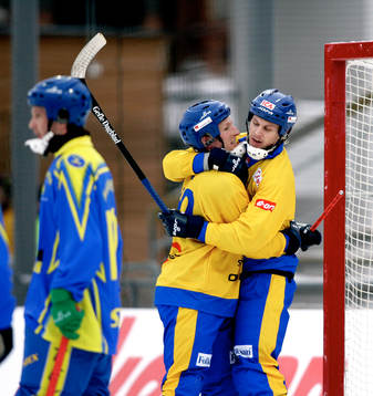  Patrik Nilsson, Sverige och Stefan Erixon, jubel