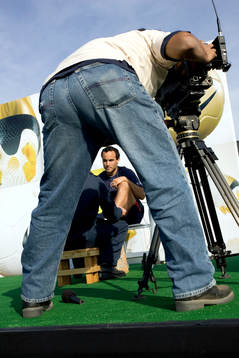 Reportage om fotboll i USA. Nike har presskonferens med Landon Donovan.