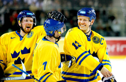 Henrik Sedin, Mats Sundin, jublar. Jubel
