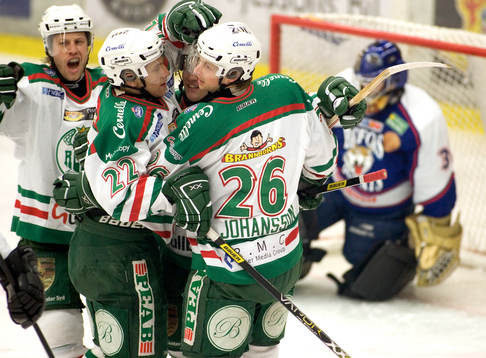 Mattias Carlsson och Jacob Johansson, Rögle, jubel