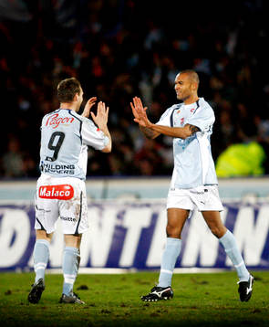  Afonso Alves och Niklas Skoog, jubel efter mål.