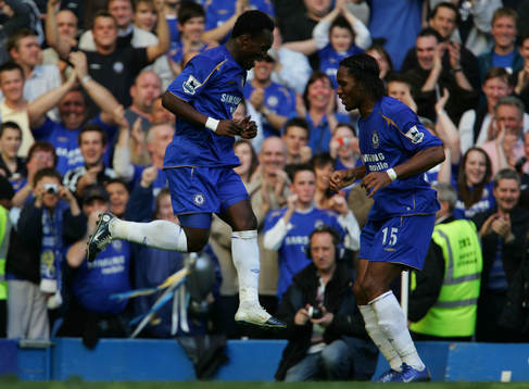  Michael Essien och Didier Drogba, Chelsea (Jubel)