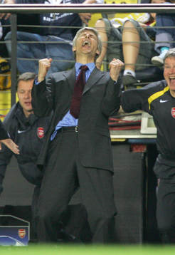 Arsene Wenger, Manager Arsenal (Jubel)