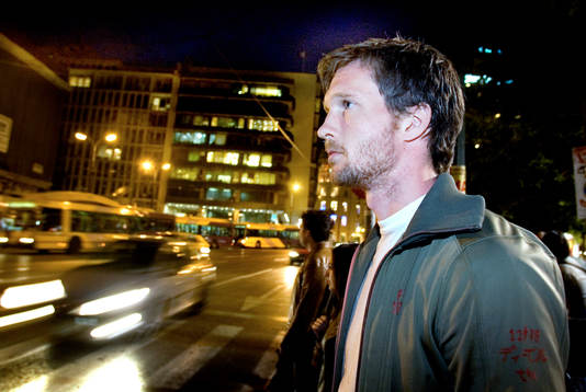 Mikael Nilsson, Panathinaikos, ute på stan i Aten.